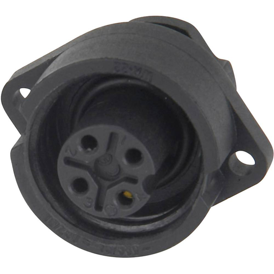 Weipu 814061 Rundkontakt Hona inbyggd vertikal Serie (rundkontakt): WA Totalt antal poler: 3 + PE 1 st