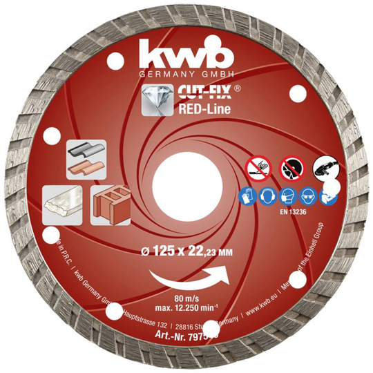 Diamantkapskiva kwb 797540 Diameter 125 mm 1 st