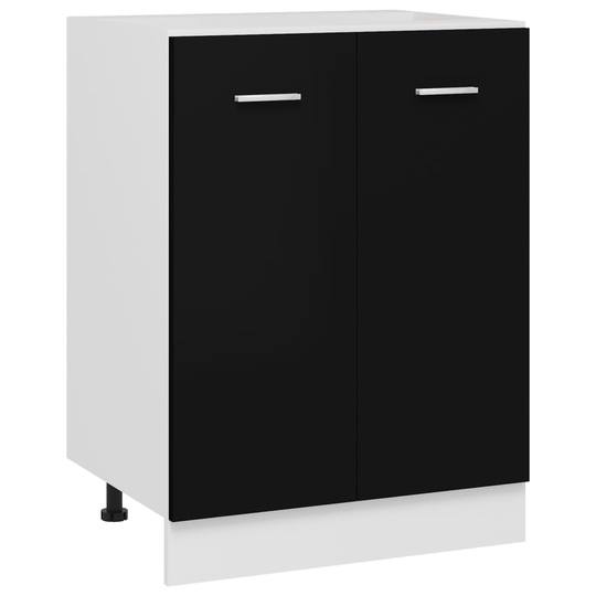 vidaXL Underskåp svart 60x46x81,5 cm konstruerat trä