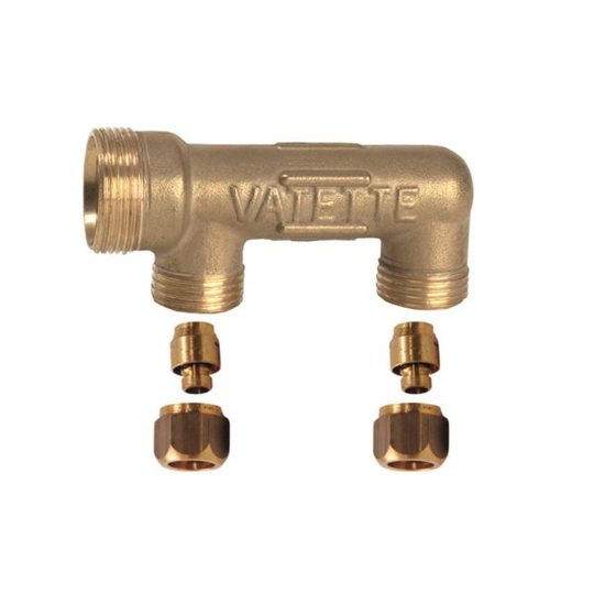 Vatette 1880320 Fördelarset M28 x1,5 mm, c/c 50, G15 2 avstick, 15 x 2,5 mm