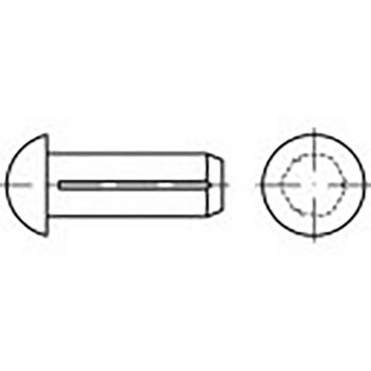 TOOLCRAFT TO-6865875 Räfflad spik, runt huvud Stål 5000 st