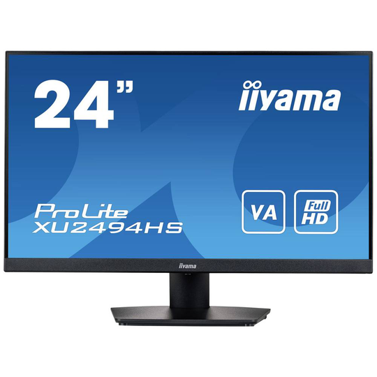 Iiyama XU2494HS-B2 LED-skärm 60.5 cm (23.8 tum) 1920 x 1080 pixel Full HD 4 ms HDMI, DisplayPort, Hörlurar (3.5 mm) VA LED