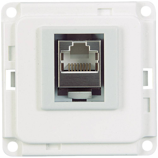 71682 Elektriskt sockellistsystem Sockel ISDN Vit