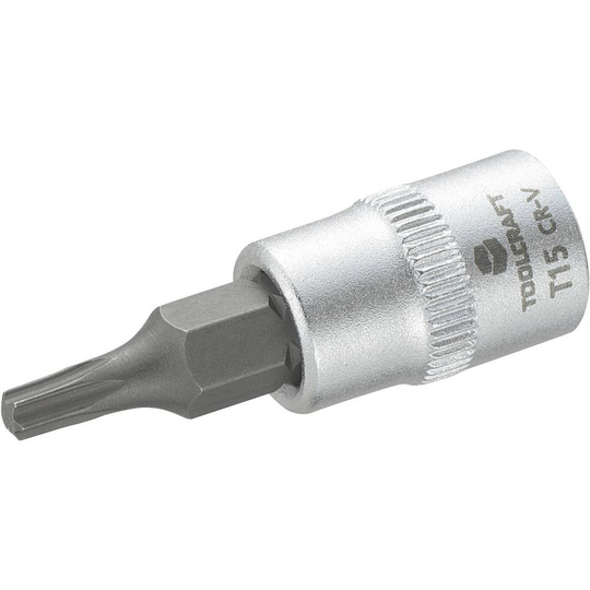 TOOLCRAFT T15 816081 T-Profil Hylsnyckel-bitsinsats T 15 1/4