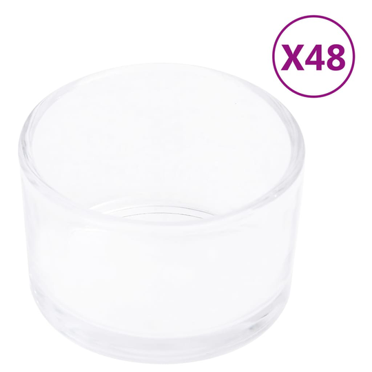 vidaXL Ljushållare 48 st glas