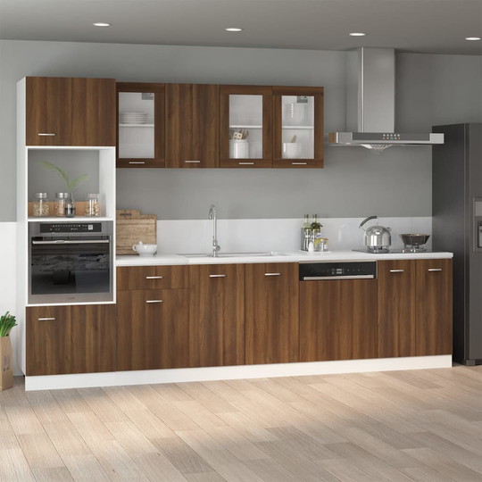 vidaXL Underskåp för diskho brun ek 80x46x81,5 cm konstruerat trä