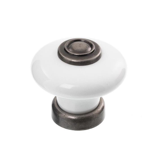 Linfalk Knopp vit/svart antik 3851-37-77
