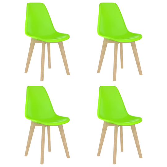 vidaXL Matstolar 4 st grön plast