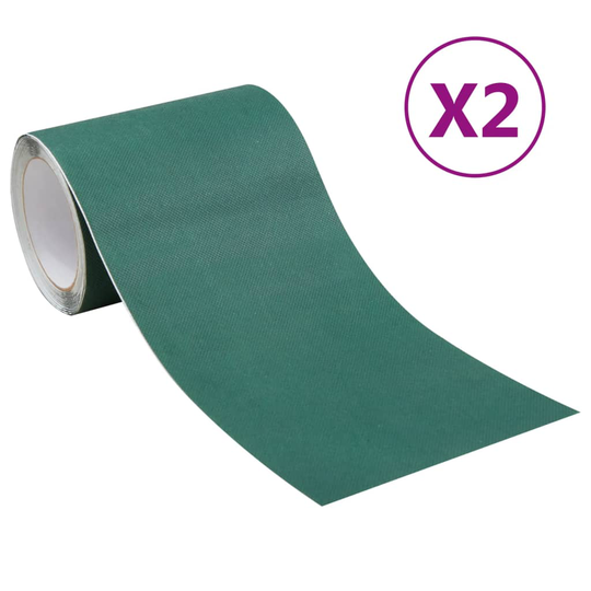 vidaXL Konstgrästejp dubbelsidig 2 st 0,15x10 m grön
