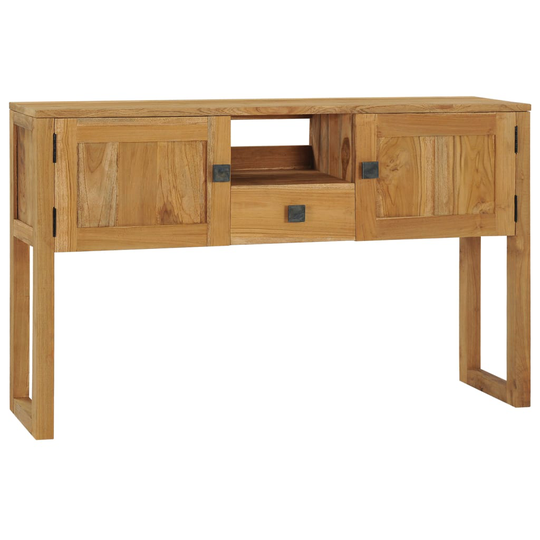 vidaXL Konsolbord 120x32x75 cm massiv teak