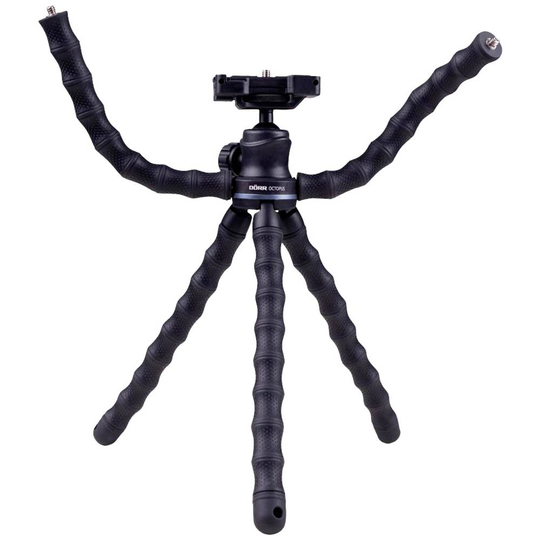 DÖRR Vlogging Octopus Specialstativ 1/4 Arbetshöjd=15 - 28.5 cm Svart inkl. smarthpone-hållare, kulled