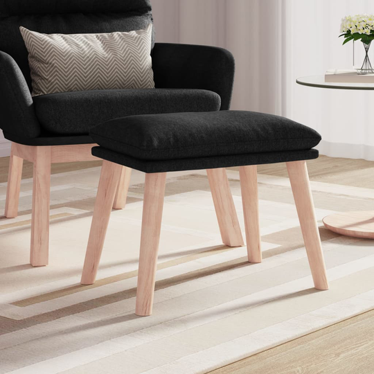 vidaXL Fotpall svart 45x29,5x39 cm tyg