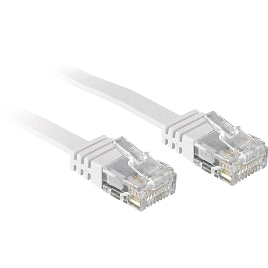 LINDY 47505 RJ45 Nätverk Anslutningskabel CAT 6 U/UTP 10.00 m Vit med låsskydd