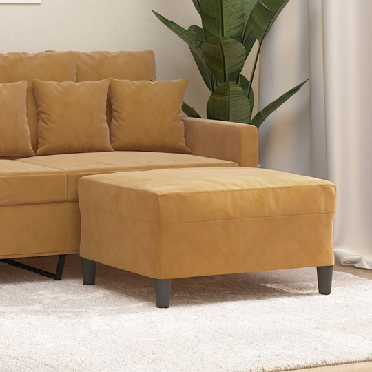 vidaXL Fotpall brun 70x55x41 cm sammet