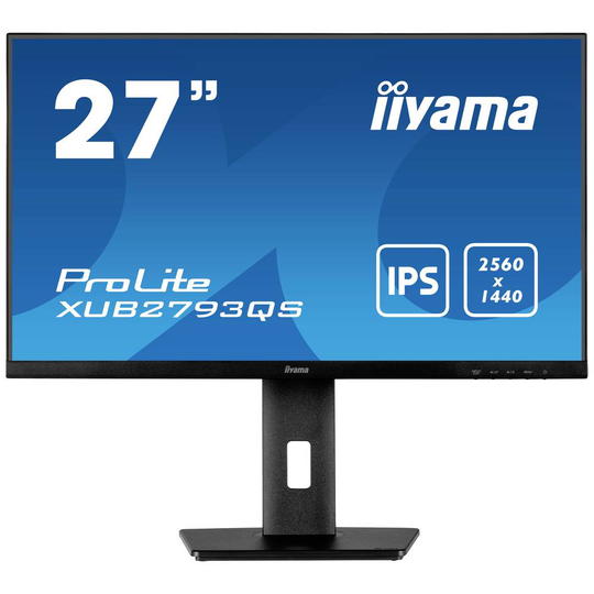 Iiyama XUB2793QS-B1 LED-skärm 68.6 cm (27 tum) 2560 x 1440 pixel WQHD 1 ms HDMI, DisplayPort, Hörlurar (3.5 mm) IPS LED