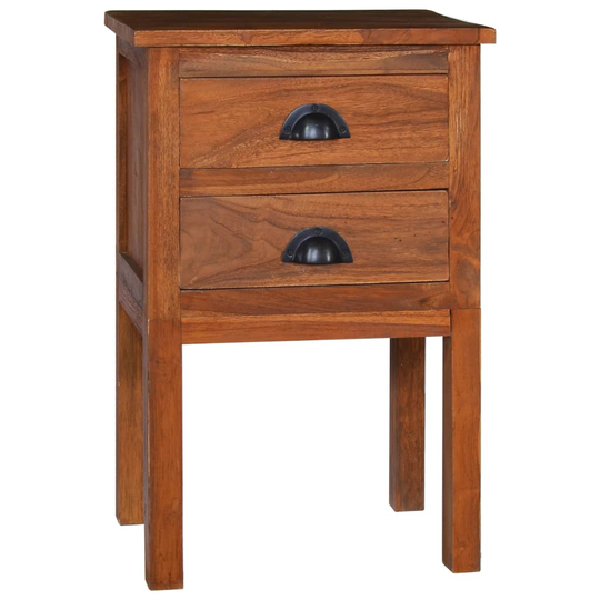 vidaXL Sängbord 40x35x60 cm massivt teakträ