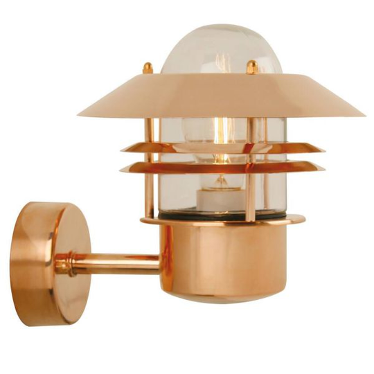 Nordlux BLOKHUS 25011030 Väggarmatur E27, 60W, IP54 Koppar