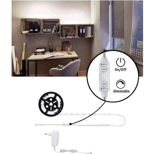 Paulmann SimpLED 78958 LED-list komplett-set med kontakt 24 V 1.5 m N/A