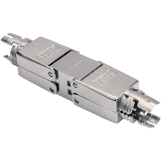 Digitus RJ45-kopplare Nätverk Adapter CAT 6a (råkabel CAT 7), CAT 6A, CAT 6 [1x LSA - 1x LSA] Silver
