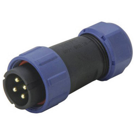 Weipu SP2110 / P 2 I Rundkontakt Kontakt hane rak Serie (rundkontakt): SP21 Totalt antal poler: 2 1 st