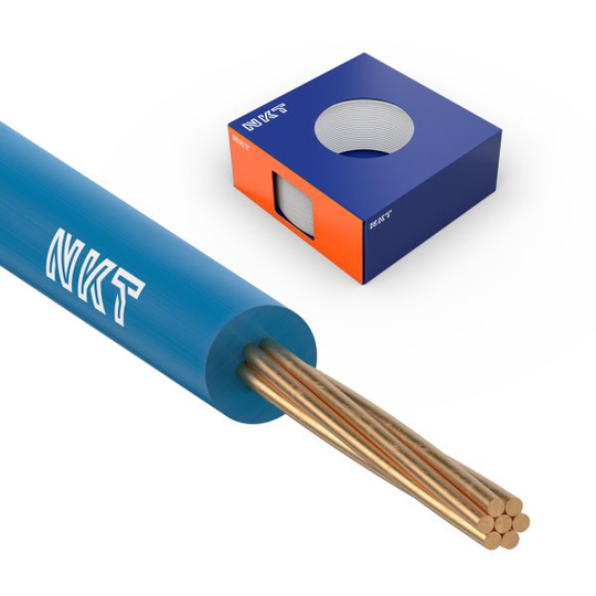 NKT FQ XTRA Installationskabel 450/750V, 1.5 mm², 100 m ring Blå