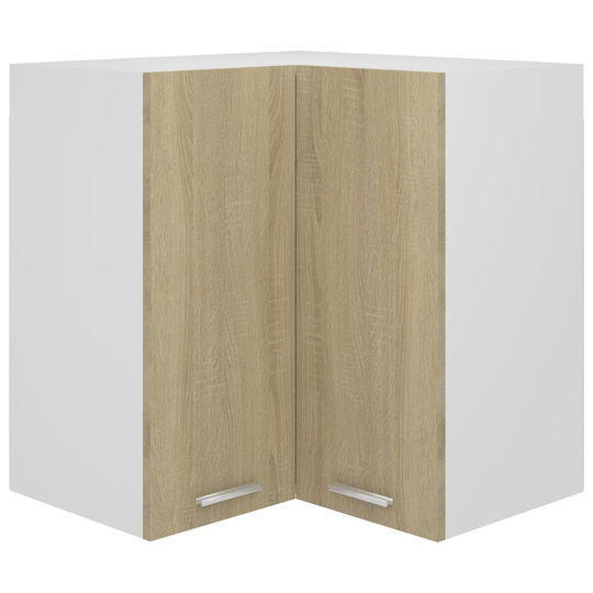 vidaXL Väggskåp hörn sonoma-ek 57x57x60 cm konstruerat trä