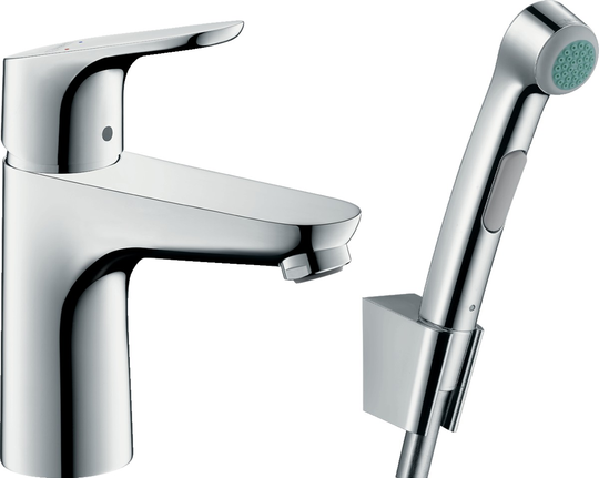 Hansgrohe Tvättställsblandare Focus Med Bidettehanddusch - Krom