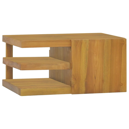 vidaXL Väggmonterat badrumsskåp 60x45x30 cm massivt teakträ
