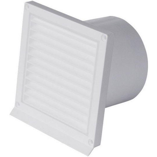 Ventilationsgaller m kallrasskydd Plast Håldiameter: 10 cm Wallair NW100 RSK