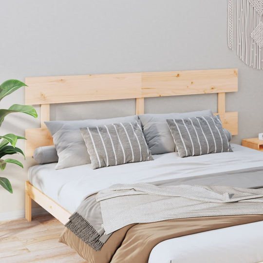 vidaXL Sänggavel 204x3x81 cm massiv furu
