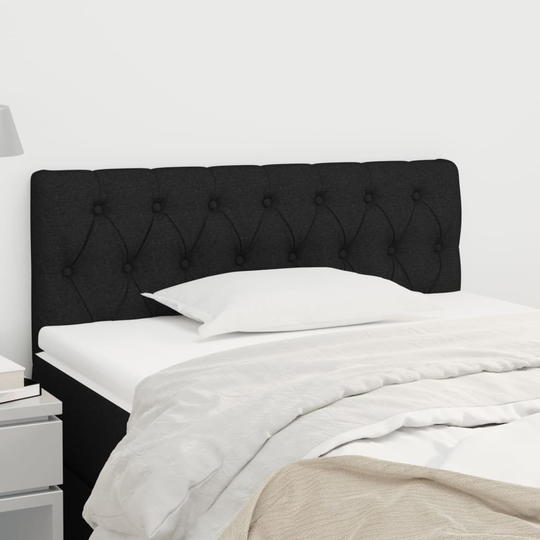 vidaXL Huvudgavel svart 100 x 7 x 78/88 cm tyg