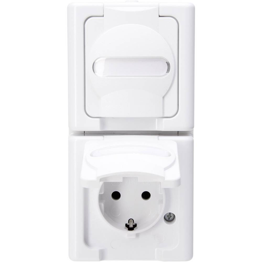 Kopp 2x Komplett Vägguttag lock BlueElectric Arktisvit 131402009