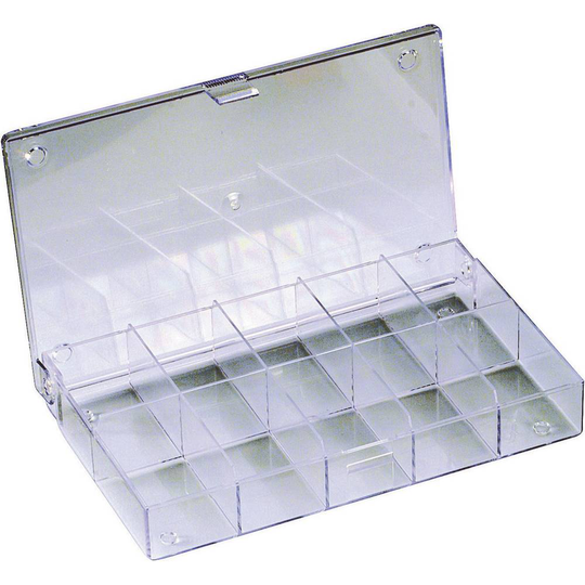 Hüfner Dübel Låda (L x B x H) 164 x 31 x 101 mm Antal fack: 10 fast underavdelning