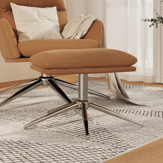 vidaXL Fotpall taupe 60x60x39 cm mikrofibertyg