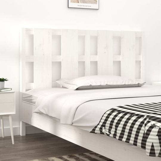 vidaXL Sänggavel vit 145,5x4x100 cm massiv furu