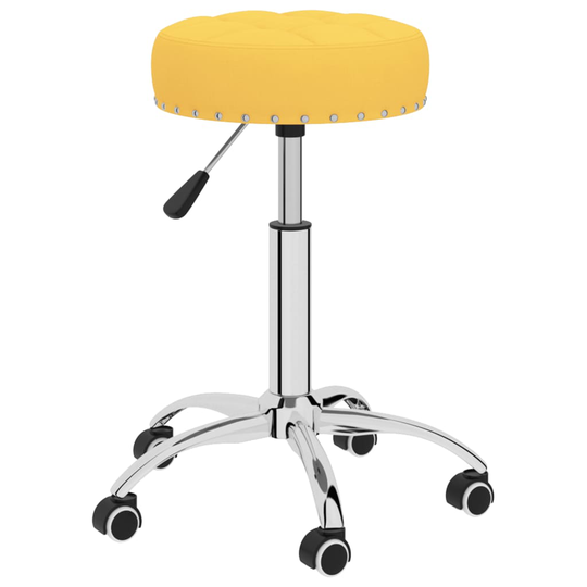 vidaXL Snurrbar massagepall senapsgul tyg