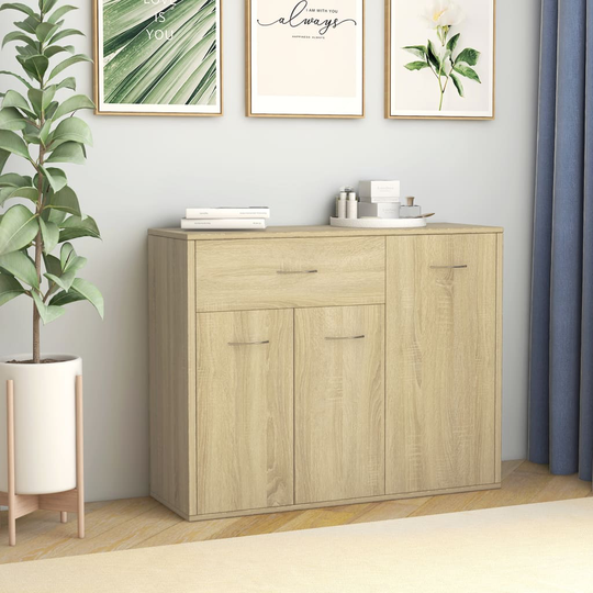 vidaXL Skänk sonoma-ek 88x30x70 cm spånskiva