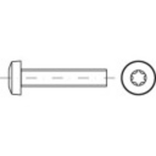 TOOLCRAFT 1068677 Skruv linsformad M1.6 2 mm T-profil DIN 7985 Rostfritt stål A2 1000 st