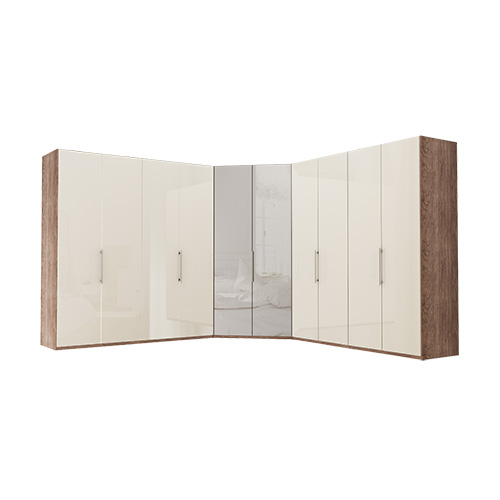 Garderob Atlanta - Mörk rustik ek 200 + walk-in + 200, 236 cm