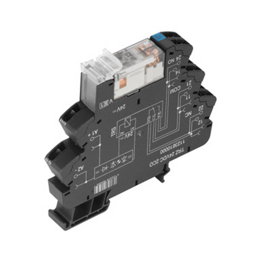 Koppar-relä 10 st 12 V/DC 8 A 2 switch Weidmüller TRZ 12VDC 2CO