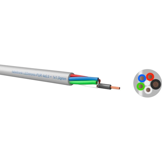 Anslutningskabel 500 V PVC (Ø) 5.9 mm Kabeltronik 424P51105 424P51105
