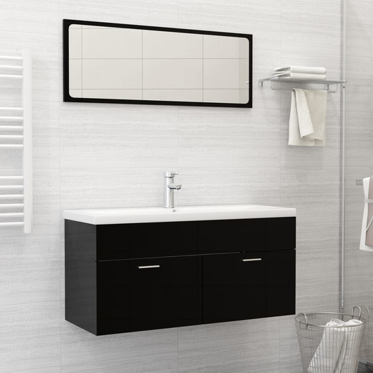 vidaXL Inbyggt handfat med blandare 101x39x18 cm keramik vit