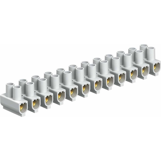 Seriekopplingsplint Flexibel: 25-25 mm² Styvhet: - Antal poler: 12 OBO Bettermann 2056577 10 st Vit