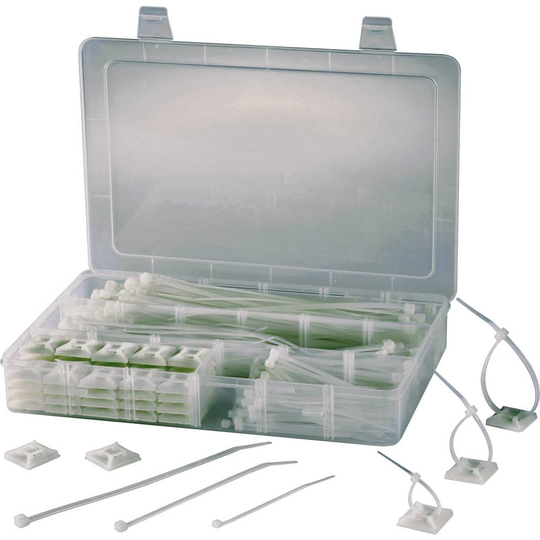 TRU COMPONENTS 1566420 EPR-350 Buntband sortiment N/A Klar Med självhäftande tallrik 1 set