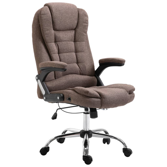 vidaXL Kontorsstol brun polyester