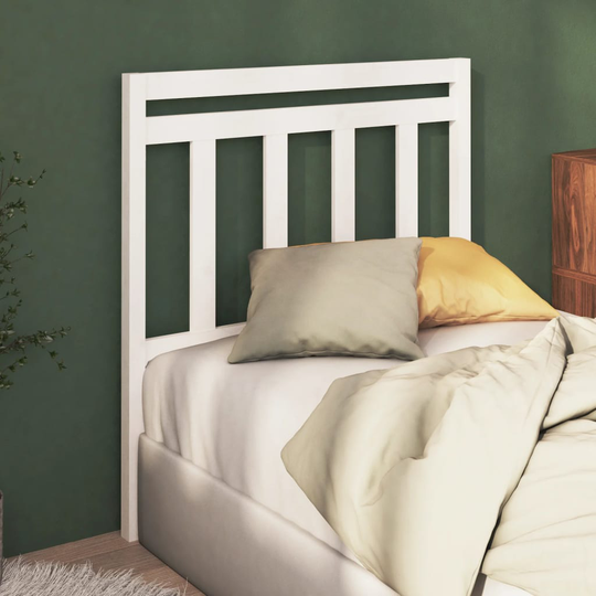 vidaXL Sänggavel vit 106x4x100 cm massiv furu