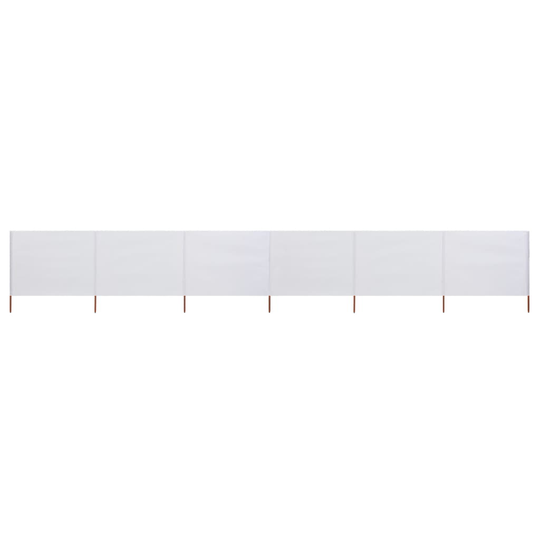 vidaXL Vindskydd 6 paneler tyg 800x120 cm sandvit