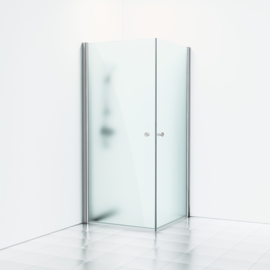 Svedbergs Duschhörna Skoga Rak 70X100 - Frostglas Alu matt