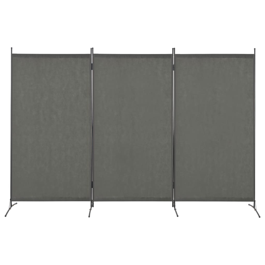 vidaXL Rumsavdelare 3 paneler antracit 260x180 cm