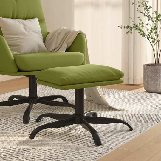 vidaXL Fotpall ljusgrön 60x60x39 cm sammet